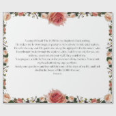 詩篇23芸術 – 主は私の羊飼いのフローラ ラッピングペーパー (フラット)