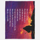 詩篇23語 – ヘブライ語 フリースブランケット (正面)