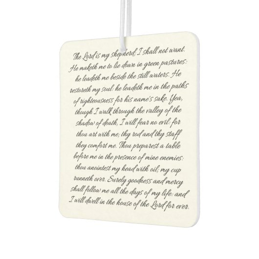 詩篇23 – カーフレッシュナー (左)