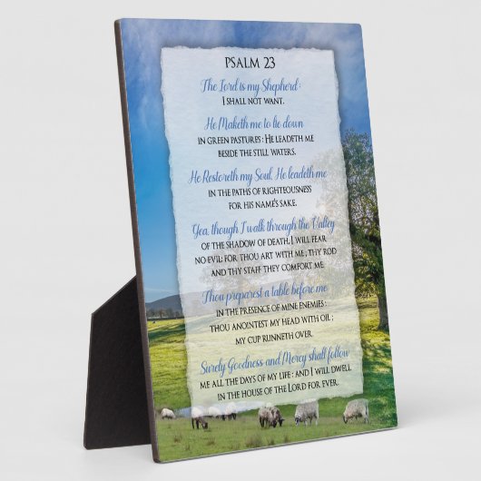 詩篇23 – 主はわたしの羊飼いだ フォトプラーク (側面)
