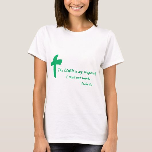 詩篇23：主は私の羊飼いだ Tシャツ (正面)