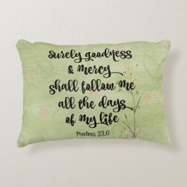 詩篇23、確かに善と慈悲の聖句 アクセントクッション