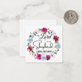 詩篇23:1主は私の羊飼いのフローラ聖書である ノートカード (正面/裏面インサイチュ)