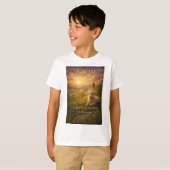 詩篇23:1 キリスト教の子羊の子供用Tシャツ Tシャツ (正面フル)