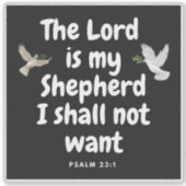 詩篇23:1 – 主は私の羊飼いだ、私は望まない シール (正面)