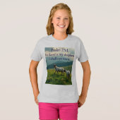 詩篇23:1 聖句 ガールズTシャツ Tシャツ (正面フル)