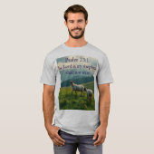 詩篇23:1 聖句 メンズTシャツ Tシャツ (正面フル)