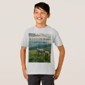 詩篇23:1 聖書の詩 キッズTシャツ Tシャツ (正面フル)