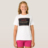 詩篇23:1 聖書の詩 キリスト教の女性用Tシャツ Tシャツ (正面フル)