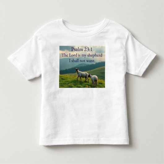 詩篇23:1 聖書の詩 トドラーTシャツ (正面)