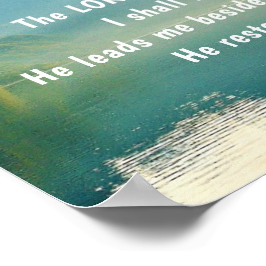 詩篇23 1-3主は私の羊飼いだ ポスター (角)