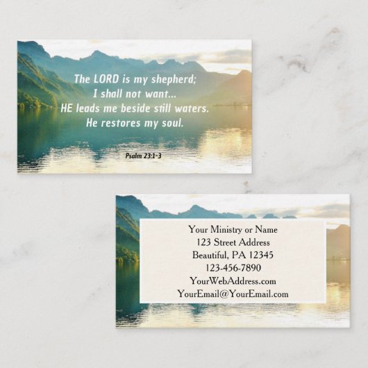 詩篇23 1-3主は私の羊飼いだ 名刺 (正面/裏面)