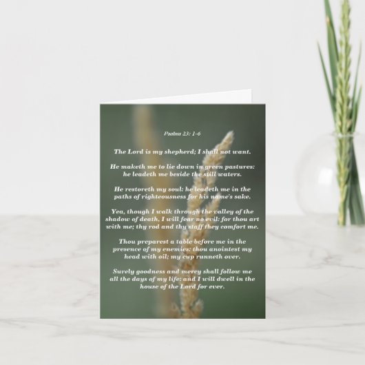 詩篇23: 1-6 カード (正面)