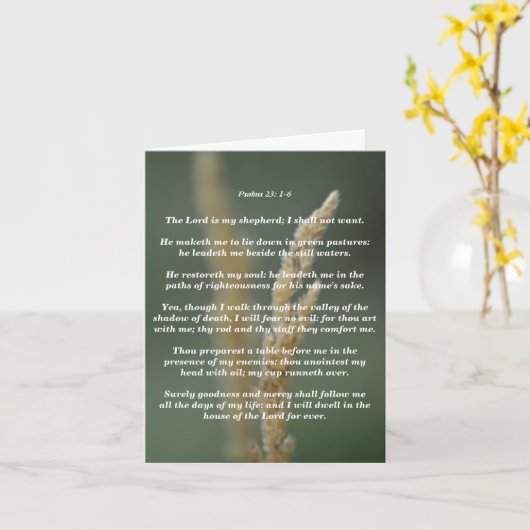 詩篇23: 1-6 カード (黄色い花)