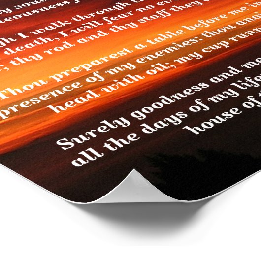 詩篇23: 1-6 ポスター (角)