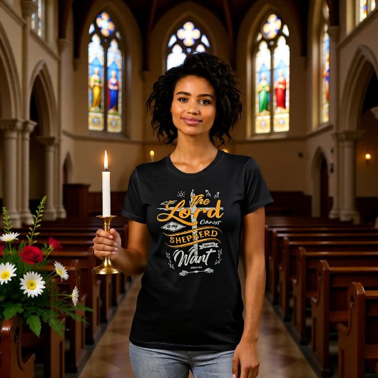 詩篇23:1 Tシャツ「主は私の羊飼い」 Tシャツ