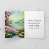 詩篇23:2-3彼は私の魂の聖書の聖句を回復する カード (内部)