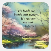詩篇23:2-3彼は私の魂の聖書の聖句を回復する