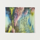 詩篇23:2-3彼は私の魂の聖書の聖句を回復する タペストリー (正面(横))