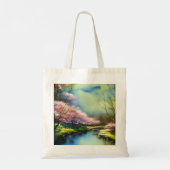 詩篇23:2-3彼は私の魂の聖書の聖句を回復する トートバッグ (裏面)