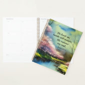 詩篇23:2-3彼は私の魂の聖書の聖句を回復する プランナー手帳 (ディスプレー)