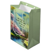 詩篇23:2-3彼は私の魂の聖書の聖句を回復する ミディアムペーパーバッグ (正面アングル)