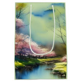 詩篇23:2-3彼は私の魂の聖書の聖句を回復する ミディアムペーパーバッグ (裏面)