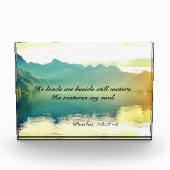 詩篇23 2-3節 彼は静かな水のほとりに導いてくださる フォトブロック