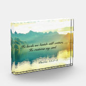 詩篇23 2-3節 彼は静かな水のほとりに導いてくださる フォトブロック (左)