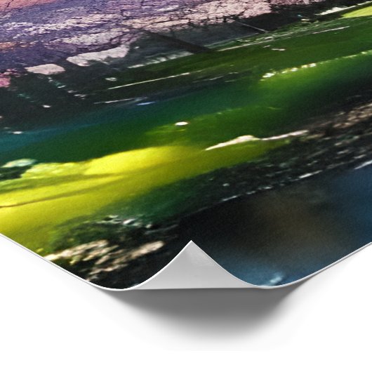 詩篇23:2-3 彼は私の魂を回復させてくれる 聖書の言葉 ポスター (角)