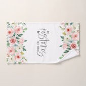 詩篇23:3彼は私の魂の聖書のバラの風呂を復元する バスタオルセット (ハンドタオル)