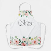 詩篇23:3彼は私の魂の聖書の聖句とバラを回復する エプロン (正面)