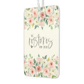 詩篇23:3彼は私の魂の聖書の聖句とバラを回復する カーエアーフレッシュナー (左)