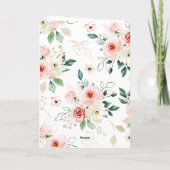 詩篇23:3彼は私の魂の聖書の聖句とバラを回復する カード (裏面)