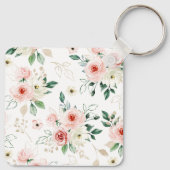 詩篇23:3彼は私の魂の聖書の聖句とバラを回復する キーホルダー (裏面)