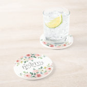 詩篇23:3彼は私の魂の聖書の聖句とバラを回復する コースター (側面)