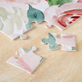 詩篇23:3彼は私の魂の聖書の聖句とバラを回復する ジグソーパズル (側面)