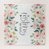 詩篇23:3彼は私の魂の聖書の聖句とバラを回復する ジグソーパズル (横)