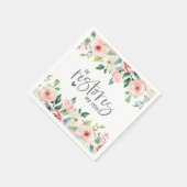 詩篇23:3彼は私の魂の聖書の聖句とバラを回復する スタンダードカクテルナプキン (角)