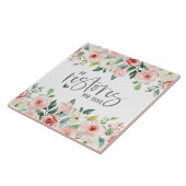 詩篇23:3彼は私の魂の聖書の聖句とバラを回復する タイル (側面)