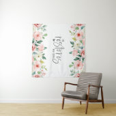 詩篇23:3彼は私の魂の聖書の聖句とバラを回復する タペストリー (インサイチュ(横))