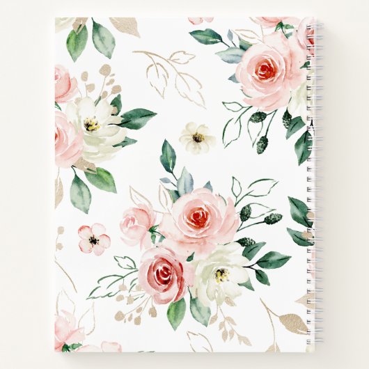 詩篇23:3彼は私の魂の聖書の聖句とバラを回復する ノートブック (裏面)