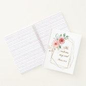 詩篇23:3彼は私の魂の聖書の聖句とバラを回復する ノートブック (内部)