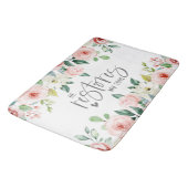 詩篇23:3彼は私の魂の聖書の聖句とバラを回復する バスマット (アングル)