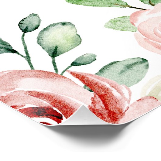 詩篇23:3彼は私の魂の聖書の聖句とバラを回復する ポスター (コーナー)