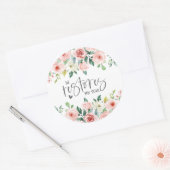 詩篇23:3彼は私の魂の聖書の聖句とバラを回復する ラウンドシール (封筒)