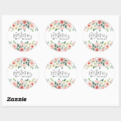 詩篇23:3彼は私の魂の聖書の聖句とバラを回復する ラウンドシール (シート)