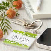 詩篇23:3彼は私の魂の聖書の聖句を回復する キーホルダー (正面右)