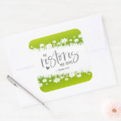 詩篇23:3彼は私の魂の聖書の聖句を回復する スクエアシール (封筒)