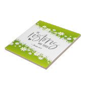 詩篇23:3彼は私の魂の聖書の聖句を回復する タイル (側面)